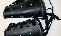 moviegunguy.com, Ancient Rome/Gladiators/Ancients Weapons, Black Leather Gladiator Cuffs