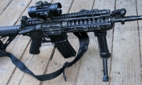 moviegunguy.com, movie prop assault rifles, replica M4 with bipod and optic