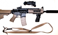 moviegunguy.com, movie prop assault rifles, Custom M4 with silencer