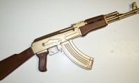 moviegunguy.com, movie prop assault rifles, Replica gold AK-47