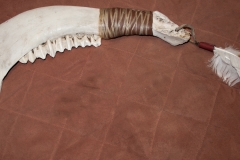 moviegunguy.com,  Axes, Maces, Spears, War Clubs,  Native American Jawbone war club