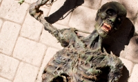 moviegunguy.com, movie prop corpses, Skeletal decayed corpse