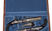 dueling-pistols-boxed, flintlock and percussion, moviegunguy.com