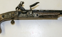 Replica Engraved Flintlck pistol, moviegunguy.com