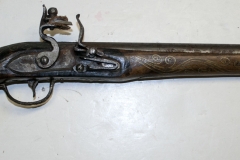 Replica flintlock with gold inlay work, moviegunguy.com