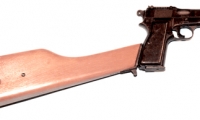 moviegunguy.com, movie prop  Gangsters & G-Men, browning hi power shoulder stock