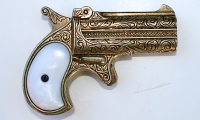 moviegunguy.com, movie prop handguns, derringer, Replica gold-finish