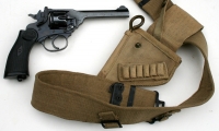 moviegunguy.com, movie prop handguns, revolver, Webley .38 and web-belt and holster