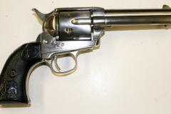 movie prop handguns, revolver, Replica nickel-plated Colt Peacemaker, moviegunguy.com