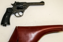 movie prop handguns, revolver, Replica Webley Revolver and holster, moviegunguy.com