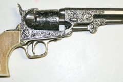 movie prop handguns, revolver, replica engraved navy colt, moviegunguy.com