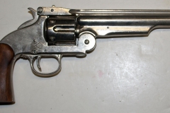 movie prop handguns, revolver, Nickel Plated Schofield replica, moviegunguy.com