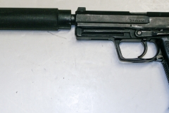 moviegunguy.com, movie prop handguns, semiautomatic, Replica HK USP pistol with silencer