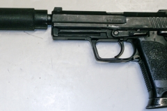 moviegunguy.com, movie prop handguns, semi-automatic, Replica HK  USP 9mm with silencer