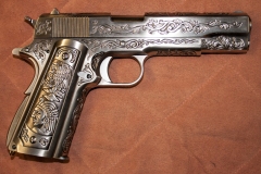 moviegunguy.com, movie prop handgun, Replica Engraved Custom 1911