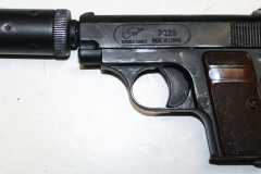moviegunguy.com, movie prop handguns, semiautomatic, Replica Colt .25 Auto with silencer