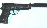 moviegunguy.com, movie prop handguns, semi-automatic, beretta 92f silencer