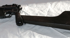 moviegunguy.com, movie prop handguns, semi-automatic, broomhandle mauser