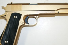 moviegunguy.com, movie prop handguns, semi-automatic, Replica gold 1911