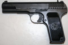 Soviet T-33 Tokarev pistol with blow-back action.