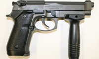 moviegunguy.com, movie prop handguns, semi-automatic, Beretta 93R custom blow back gun