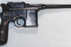 moviegunguy.com, movie prop handguns, semi-automatic, broomhandle mauser