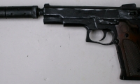 moviegunguy.com, movie prop handguns, semi-automatic, replica Silenced 1911