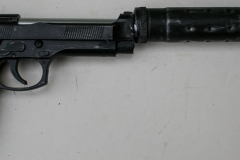 moviegunguy.com, movie prop handguns, semi-automatic, replica Beretta with silencer