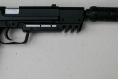 moviegunguy.com, movie prop handguns, semi-automatic, replica HK custom pistol with silencer