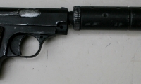 moviegunguy.com, movie prop handguns, semi-automatic, Replica Colt .25 auto with silencer