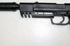 moviegunguy.com, movie prop handguns, semiautomatic, Replica HK USP Tactical .45 with silencer.
