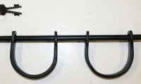 moviegunguy.com,  Instruments of Torture, Period hand cuffs/ankle cuff with lock and key.