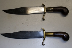 movie prop edged weapon, Bowie Knife Set custom-handle, moviegunguy.com