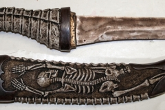 Antique ceremonial skull knife, moviegunguy.com