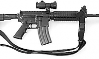prop modern US military guns/gear, M4 flat top