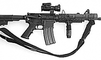 prop modern US military guns/gear, M4 flat top