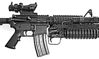 prop modern US military guns/gear, replica M4 flat top