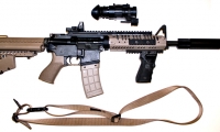 prop modern US military guns/gear, Custom M4 with silencer