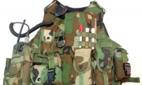 prop modern US military guns/gear, military assault vest