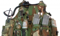 prop modern US military guns/gear, military assault vest