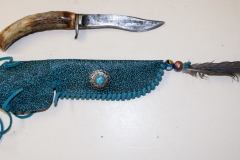 moviegunguy.com, movie prop Native American (Old West) Weaponry and Accessories, Patch Knife with Native American neck scabbard