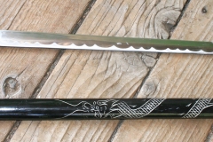 moviegunguy.com,  Katanas, Martial Arts and Ninja Weapons, Katana with wooden ornate grip and sheath