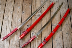 moviegunguy.com,  Katanas, Martial Arts and Ninja Weapons, Katanas with red handles and sheath