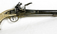 golden age of piracy, moviegunguy.com, non-firing replica Flintlock Pistol with ivory grips