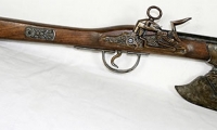 golden age of piracy, moviegunguy.com, non-firing replica flintlock Pistol-Axe