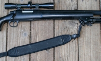 moviegunguy.com, movie prop rifles, Sniper rifle with fluted heavy barrel and scope