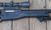 moviegunguy.com, movie prop rifles, Sniper rifle with heavy barrel