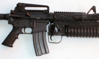 moviegunguy.com, movie prop rifles, M4 Carbine with Grenade Launcher