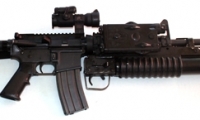 moviegunguy.com, movie prop rifles, M4 carbine with Grenade Launcher and Optics