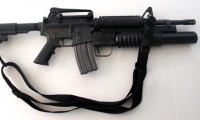 moviegunguy.com, movie prop rifles, M4 Carbine with Grenade Launcher